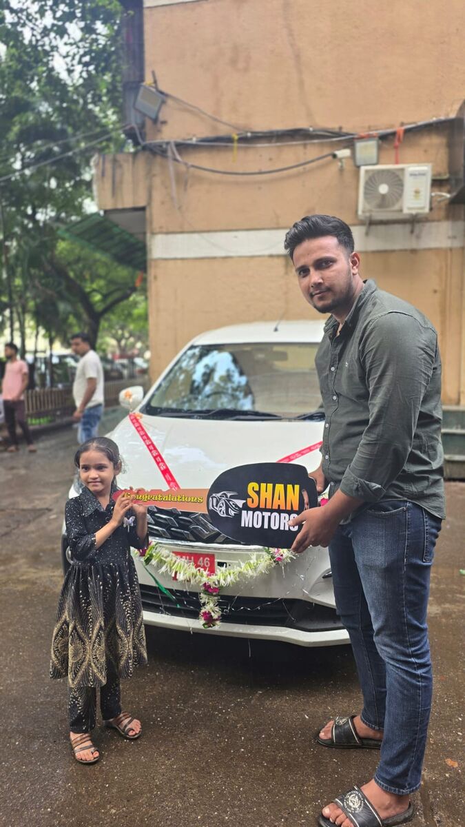 Happy customer with new car